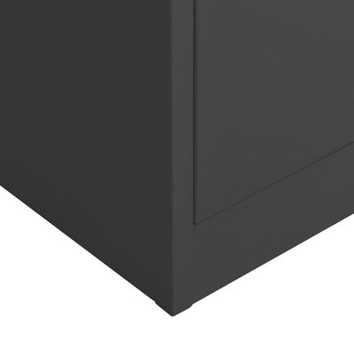 vidaXL Locker Cabinet Anthracite 35.4"x15.7"x70.9" Steel