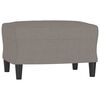 vidaXL 3-Seater Sofa with Footstool Taupe 70.9" Fabric