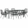 vidaXL Garden Dining Set Black, Dark Grey