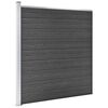 vidaXL Fence Panel Set WPC 207.1"x73.2" Black