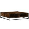 vidaXL Coffee Table Smoked oak and black Engineered wood and metal