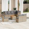 vidaXL Garden Sofa Set Mix Beige PE Rattan 9-Piece Modular