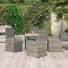 vidaXL Garden Dining Set Grey
