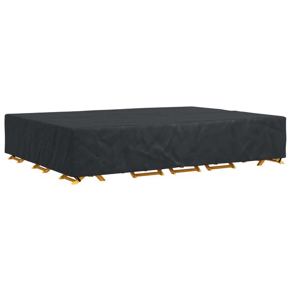 vidaXL Furniture Cover Plain Black 157.48 x 118.11 x 27.56 in 600D