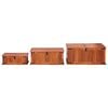 vidaXL Storage Chest Brown Solid acacia wood, MDF Set of 3 Storage Chest