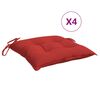 vidaXL Chair Cushion Set of 4 Red Oxford fabric (100% polyester)