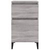 vidaXL Bedside Cabinet Set of 2 Grey Sonoma Engineered wood, metal