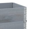 vidaXL Garden Planter Grey Solid pine wood 39.4 x 19.7 in Stackable