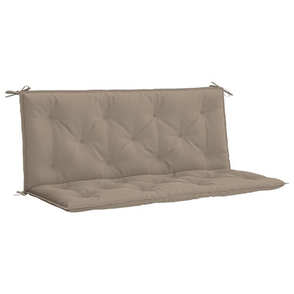 vidaXL Garden Bench Cushion Set of 2 Taupe Oxford fabric