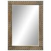vidaXL Bathroom Mirror Black Solid Mango Wood, Glass 19.7 x 27.6 in