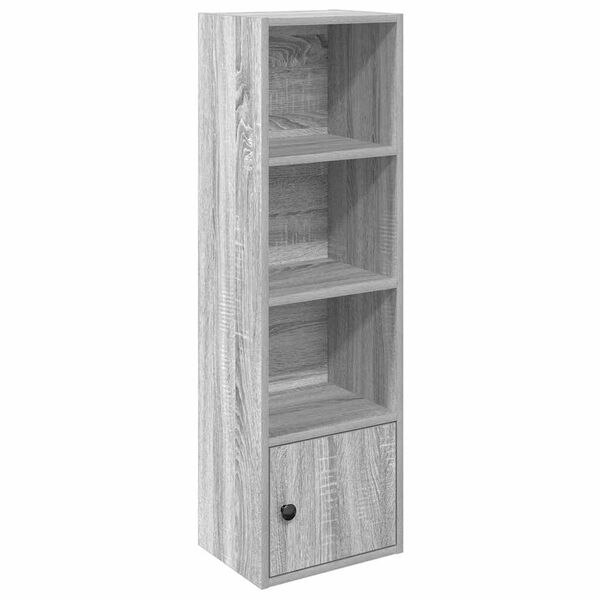 vidaXL Bookcase Grey sonoma Engineered wood Medium Bookcase