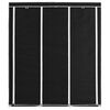 vidaXL Wardrobe Black Polyester Large Collapsible Rectangular