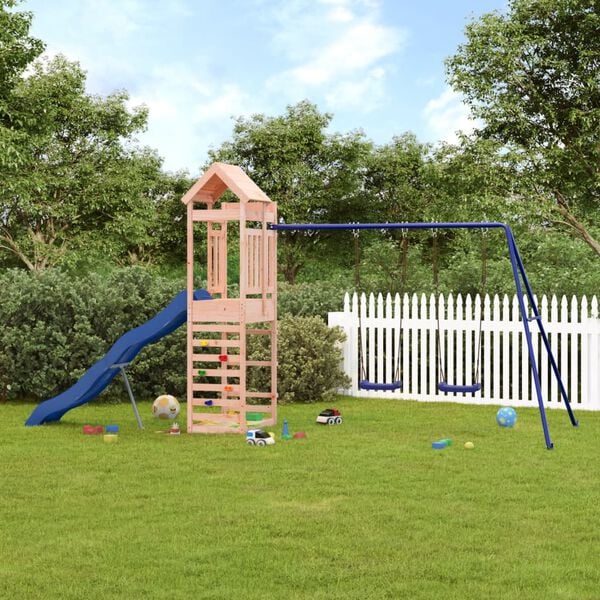 vidaXL Outdoor Playset Douglas wood Solid Douglas Fir wood Large Durable