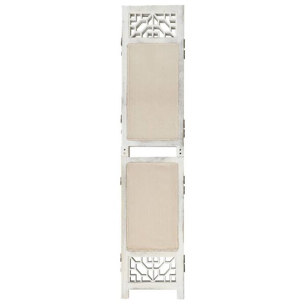vidaXL 6-Panel Room Divider Cream 82.7x65.0" Fabric