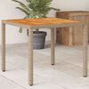 vidaXL Garden Table Beige and Brown