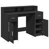 vidaXL Desk with LED Lights Black 47.2x21.7x35.8" Engineered Wood