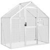 vidaXL Aviary Silver Aluminum Large Durable Aviary Rectangular