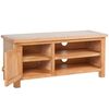 vidaXL TV Stand Brown Solid oak, MDF veneer, plywood Medium TV Stand