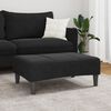 vidaXL Footstool Black Velvet (100% polyester), plywood, plastic Medium