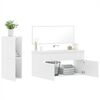 vidaXL Bathroom Furniture Set White Engineered wood, acrylic Medium