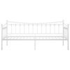 vidaXL Sofa Bed Frame White Powder-coated metal Twin