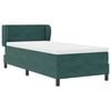 vidaXL Box Spring Bed with Mattress Dark green 35.43 x 78.74 in Velvet