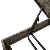vidaXL Sun Lounger with Cushion Grey 55x200x44cm Poly Rattan