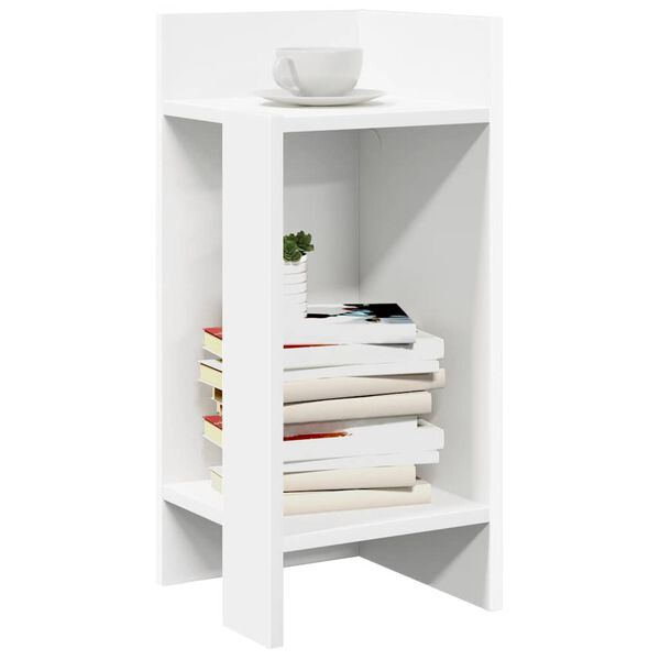 vidaXL Side Table Set of 2 White Engineered wood Small Side Table