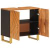 vidaXL Bathroom Sink Cabinet Brown and Black Solid Wood Mango