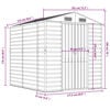 vidaXL Garden Shed Garden Shed Rectangular Modern Durable Metal Shed