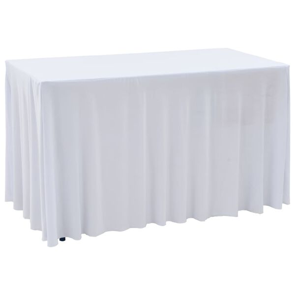 vidaXL Table Cover Set of 2 White 90% polyester, 10% elastane