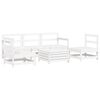 vidaXL Garden Sofa Set White Solid pine wood Average Modular