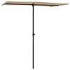 vidaXL Garden Parasol Taupe Polyester, Aluminum 70.9 x 43.3 in Rotatable