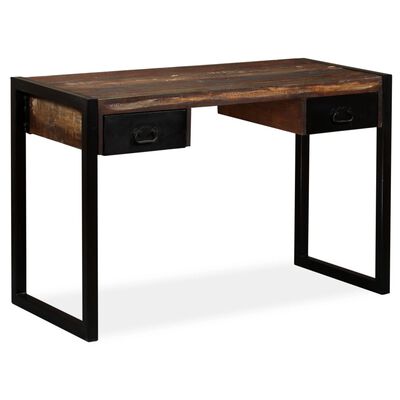 vidaXL Desk with 2 Drawers Solid Reclaimed Wood 47.2"x19.7"x29.9"