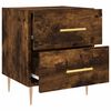 vidaXL Bedside Cabinet Set of 2 Smoked Oak Engineered wood, Iron Medium