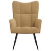 vidaXL Relaxing Chair Brown Velvet (100% polyester), Steel, Foam Standard