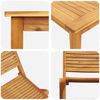 vidaXL Garden Dining Set Folding 5 pcs Brown solid acacia wood