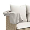 vidaXL Garden Sofa Set Beige PE rattan Large Adjustable Footrests