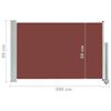 vidaXL Side Awning Brown and Grey