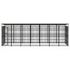 vidaXL Dog Kennel Black Powder-coated steel 139.9 sq ft Dog Kennel