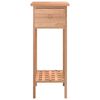 vidaXL Side Table With Drawer Walnut Solid walnut wood Tall Side Table