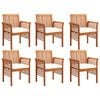 vidaXL Outdoor Dining Set Brown frame, cream cushions Solid Acacia Wood