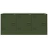 vidaXL TV Cabinet Olive Green Cold-rolled steel Medium TV Cabinet