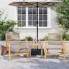 vidaXL Garden Table Mix beige and brown