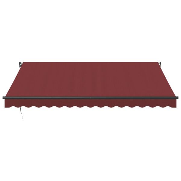 vidaXL Retractable Awning Burgundy and Anthracite