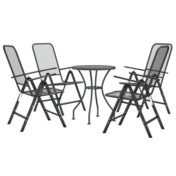 vidaXL Garden Dining Set Anthracite