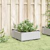 vidaXL Garden Planter White Polypropylene Medium Modular