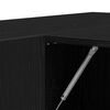 vidaXL Hallway Cabinet with Shelf Black Oak 38.39 x 14.57 x 38.98 in