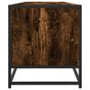 vidaXL TV Cabinet Smoked Oak Engineered Wood, Metal Large TV Cabinet