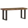 vidaXL Bench Brown and black Solid reclaimed wood, powder-coated steel